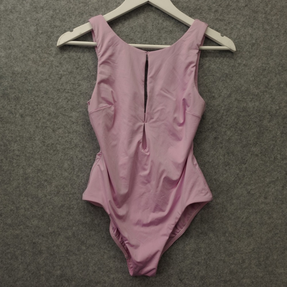 BONDI BORN One Piece Swimsuit Womens M Lavender Italian Luxury Keyhole Cutout